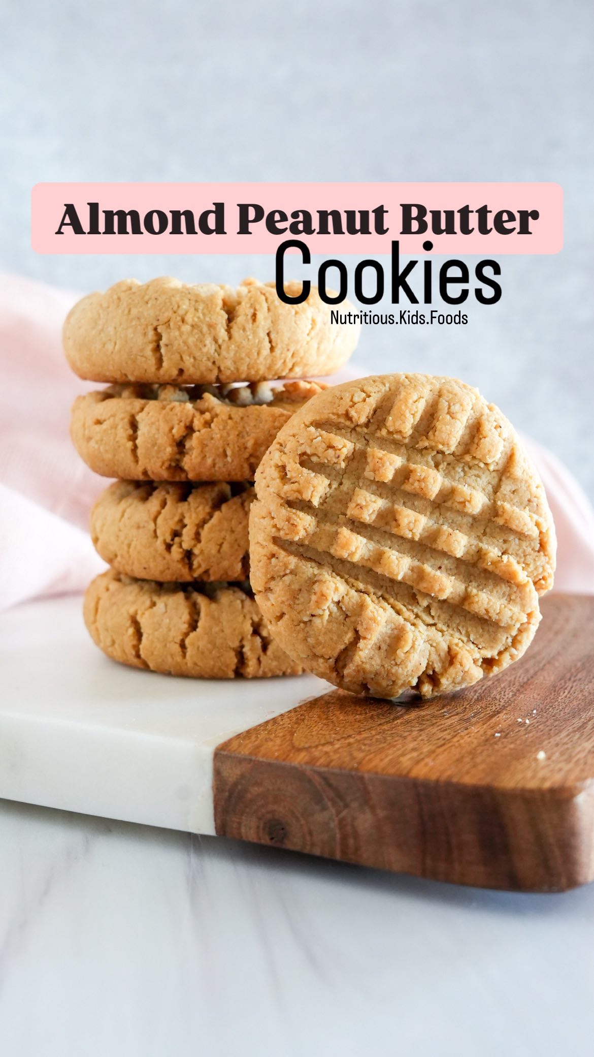4-Ingredients and easy to make: Almond Peanut Butter Cookies

Ingredients:
▪️1 and 1/3 cups almond flour
▪️1/2 cup peanut butter
▪️1/4 cup pure maple syrup
▪️1 teaspoon pure vanilla extract
optional : may add a small pinch of salt to this recipe if your peanut butter doesn’t already contain salt

Method:
▪️Preheat the oven to 350 F.
▪️To a bowl, add the peanut butter, maple syrup, vanilla extract and salt (if using). Tip: To help the maple syrup and peanut butter easily release from the measuring cup, simply spray some oil before adding the ingredients. Stir to combine.
▪️Add almond flour. Stir with a fork until the mixture comes together. The dough should stick together when pressed between your fingers and not fall apart.
▪️Line a baking sheet with unbleached parchment paper. Using a tablespoon measure or a cookie scoop (I used a 1 and 1/2 tablespoon cookie scoop), scoop the cookie dough and place it your hand. Roll the dough to help create a ball.
▪️Transfer it to the baking sheet. Using the back of the fork, gently push down against the cookie. Create a cross-hatch pattern on the cookies with the fork.
▪️Bake for 12-13 minutes (depending on the size of the cookies) or until they are done and the bottom of the cookie starts to turn a golden color. Note: the cookies will still be soft. Allow to cool to help them firm up
▪️Allow to sit on the baking sheet for 5-10 minutes.
▪️Once the cookies have firmed up, transfer them to a wire rack to cool completely.

#kidssnacks #kidssnackideas #easysnack #healthysnackideas #easyrecipes #simplerecipes #toddlersnacks #toddlersnackideas #toddlerfood #toddlerfoodideas #healthytoddler #healthytoddlerfood #easytoddlermeals #healthykids #healthykidsfood #healthykidssnacks #healthysnackideas #snackforkids #kidsrecipes #toddlerrecipes